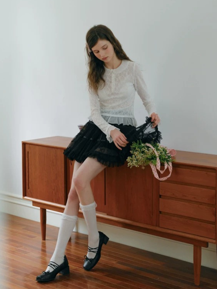 Textured Jacquard Knit Top