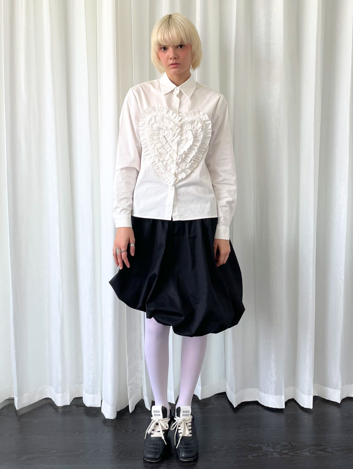 【Loose Smell】Heart Frill Shirt
