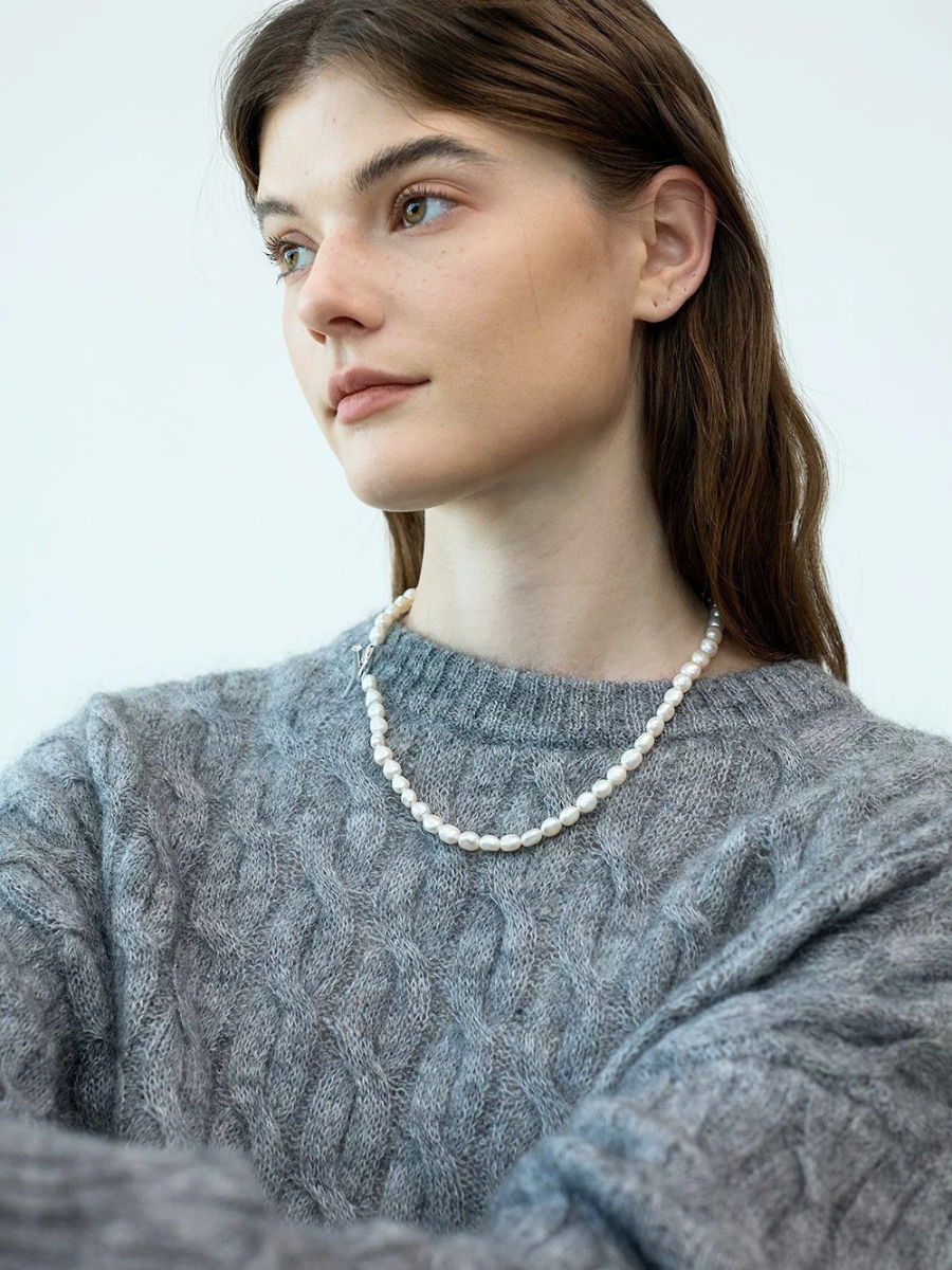 【EGO ACC】Organic Pearl Toggle Necklace