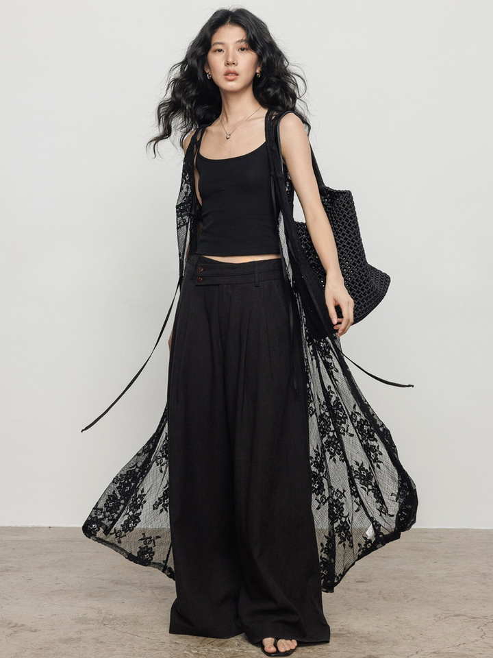 〈Pre Order〉Floral Lace Long Gilet