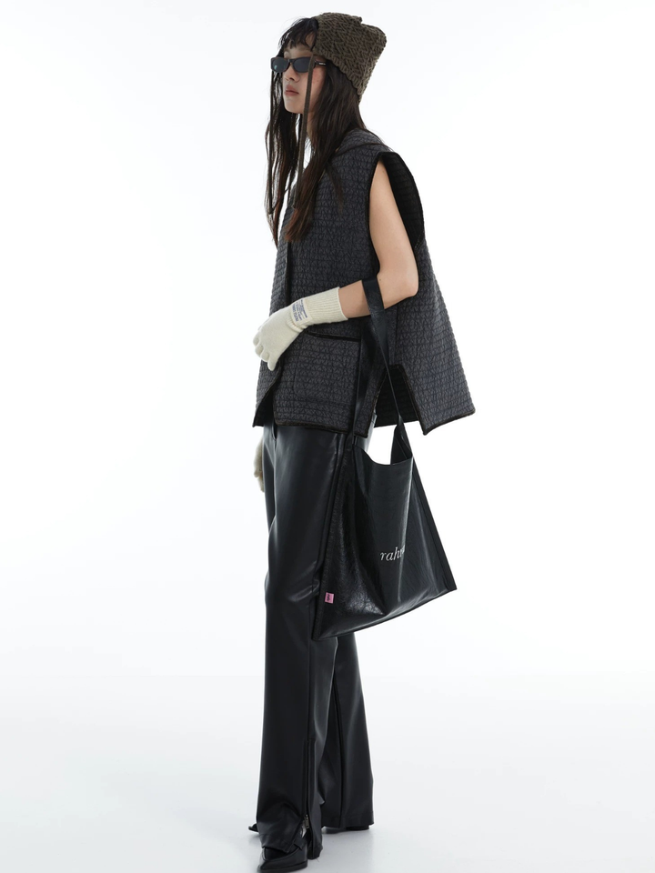 〈Pre Order〉【DIRTY SIX】Flat Leather Tote Bag