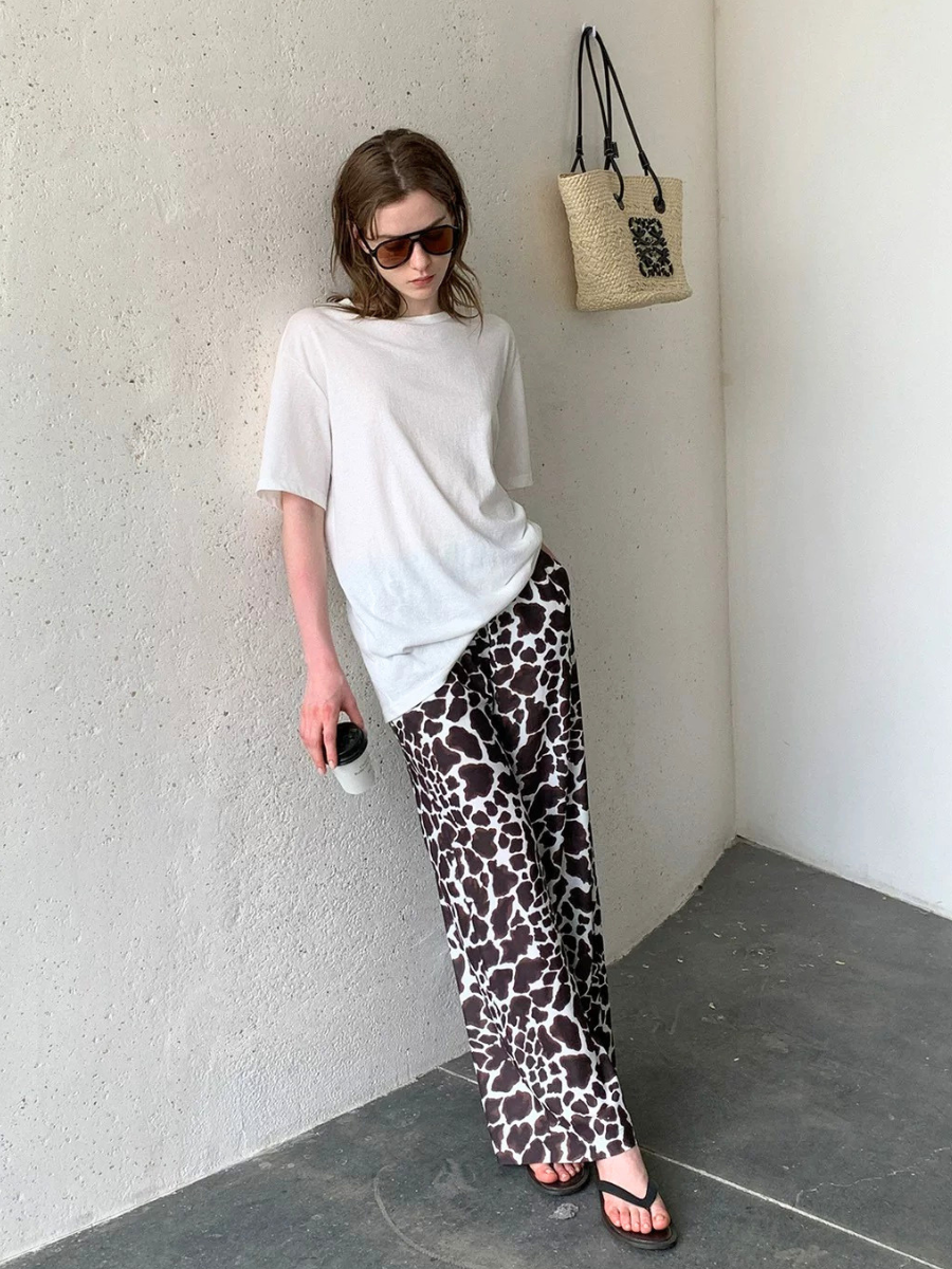 Abstract Print Easy Pants