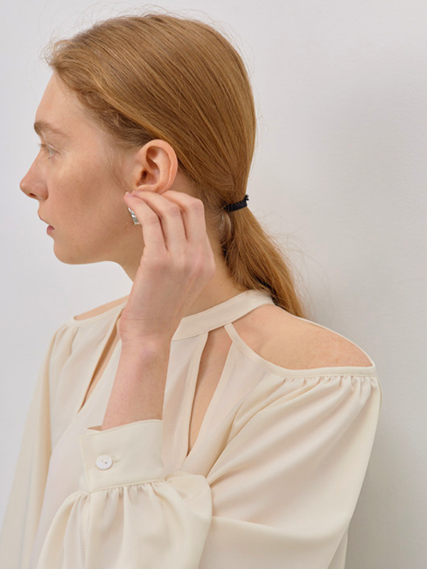 Cutout Shoulder Blouse