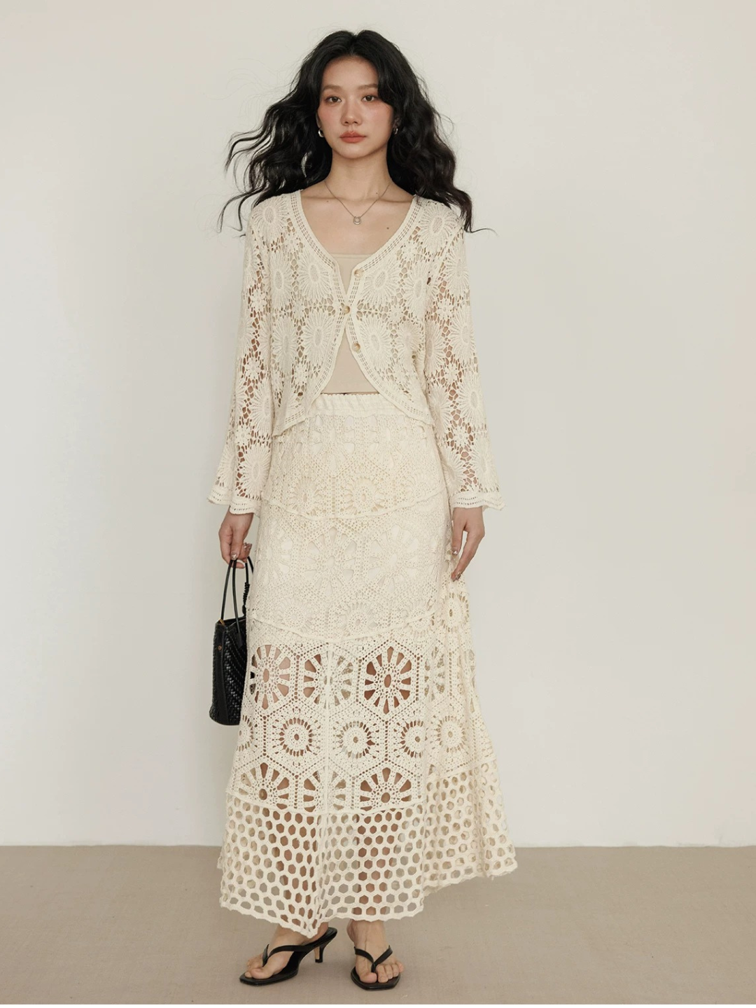 Crochet Panel Lace Skirt