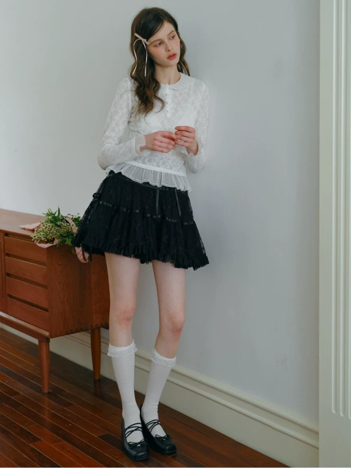 Textured Jacquard Knit Top