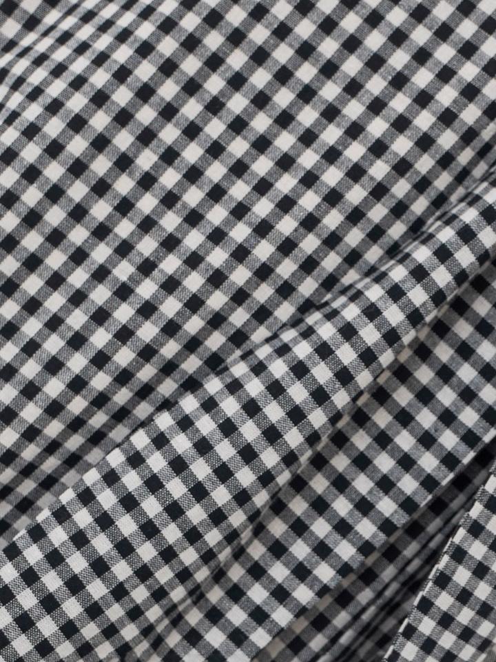 Gingham Wrap Flare Dress