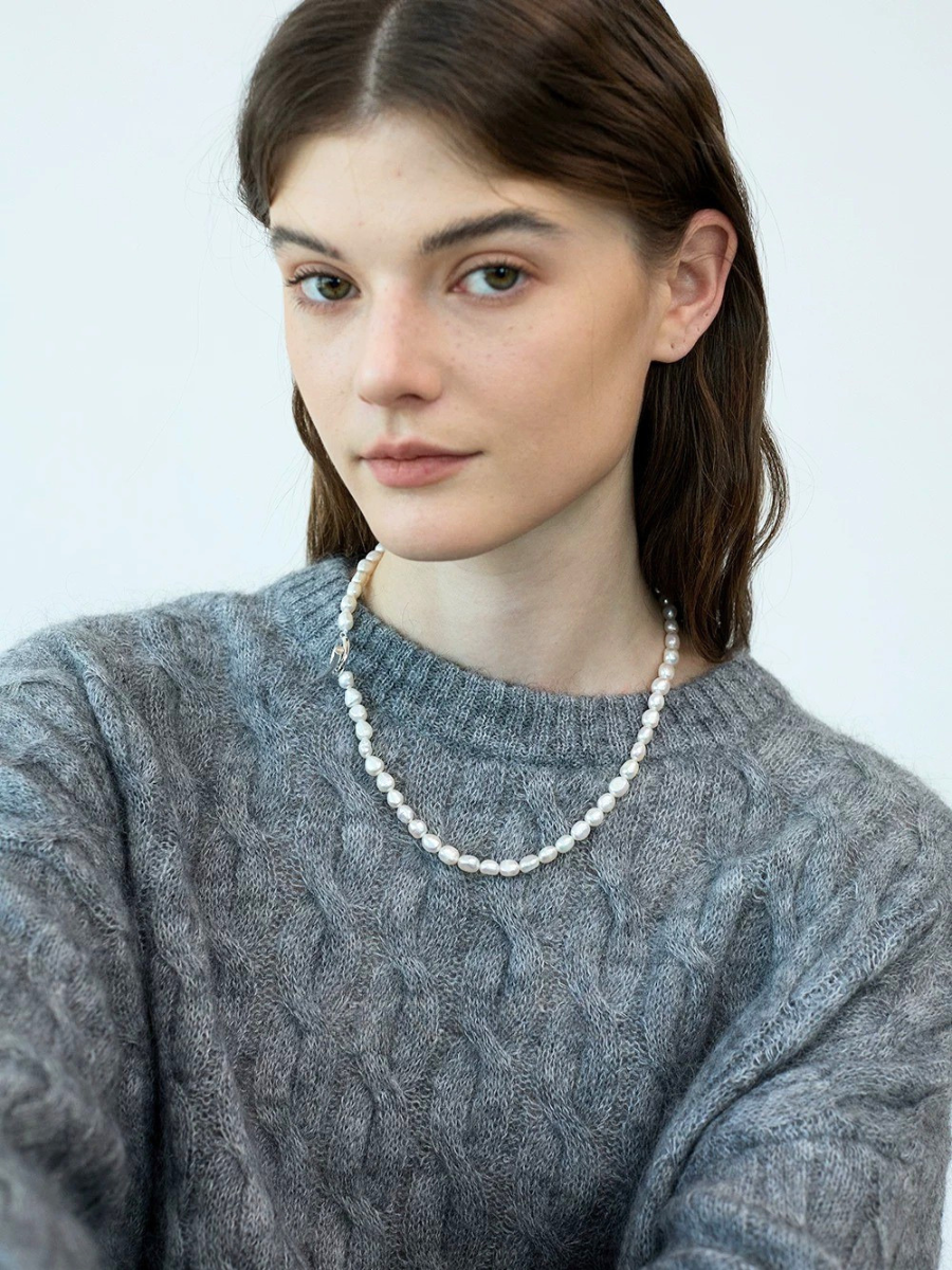 【EGO ACC】Organic Pearl Toggle Necklace