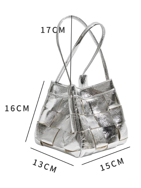 3way metallic Weave Mini Bag