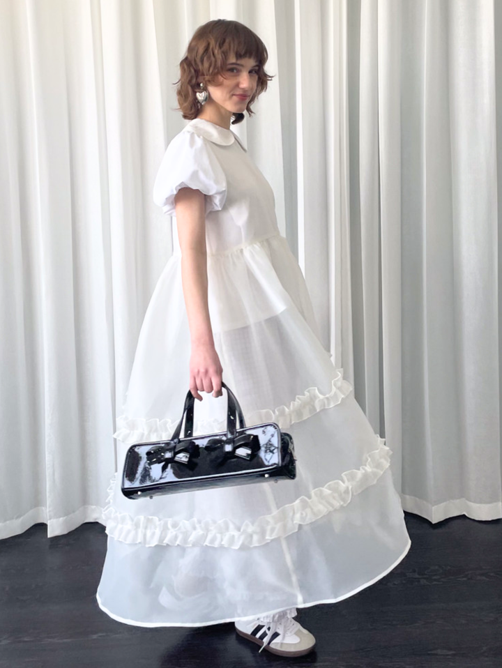 【Loose Smell】Sheer Frill Dress