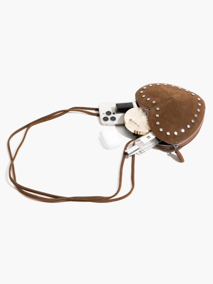 Studded Heart Mini Bag