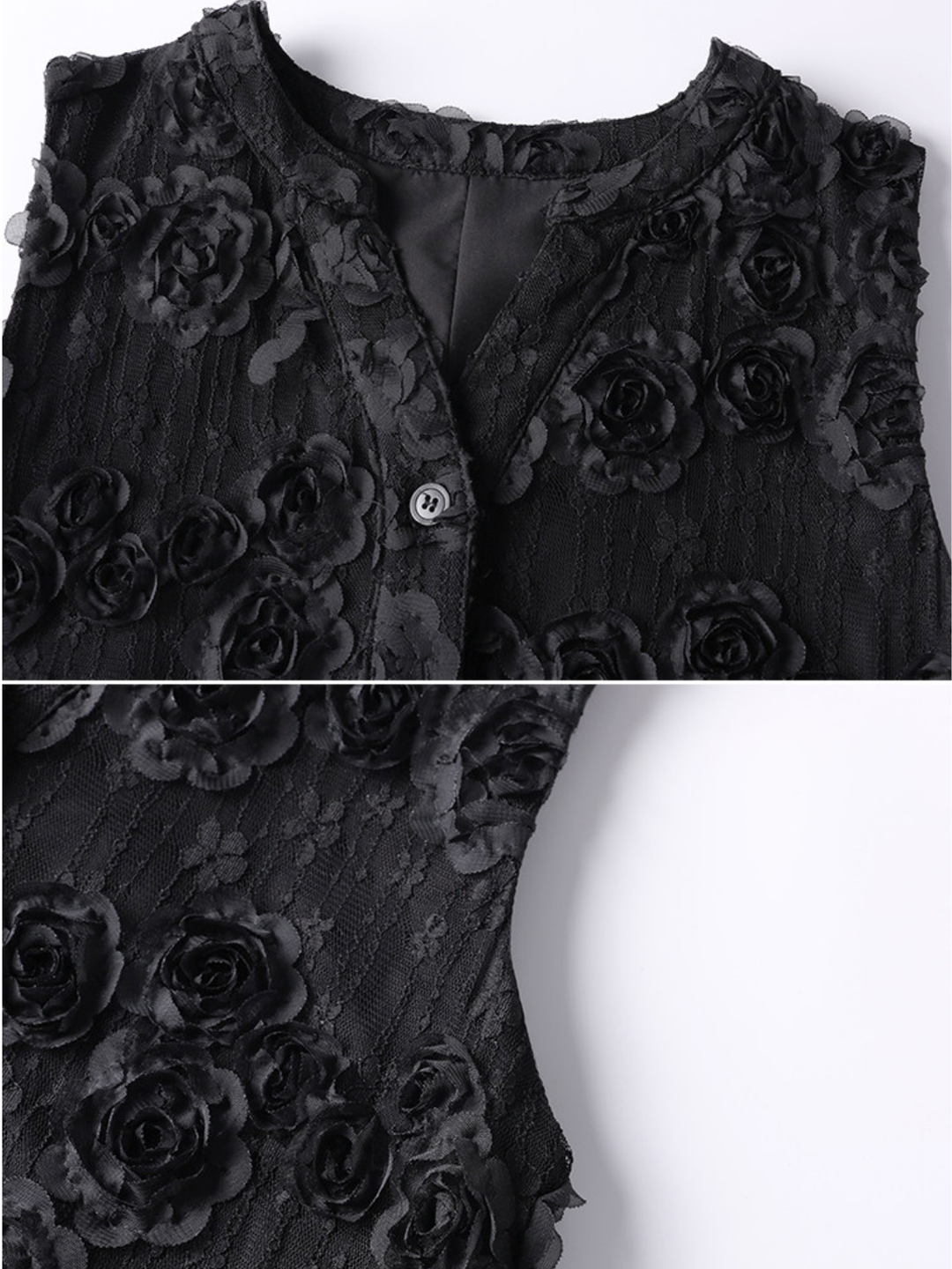 〈Pre order〉Noir Flower Lace Dress