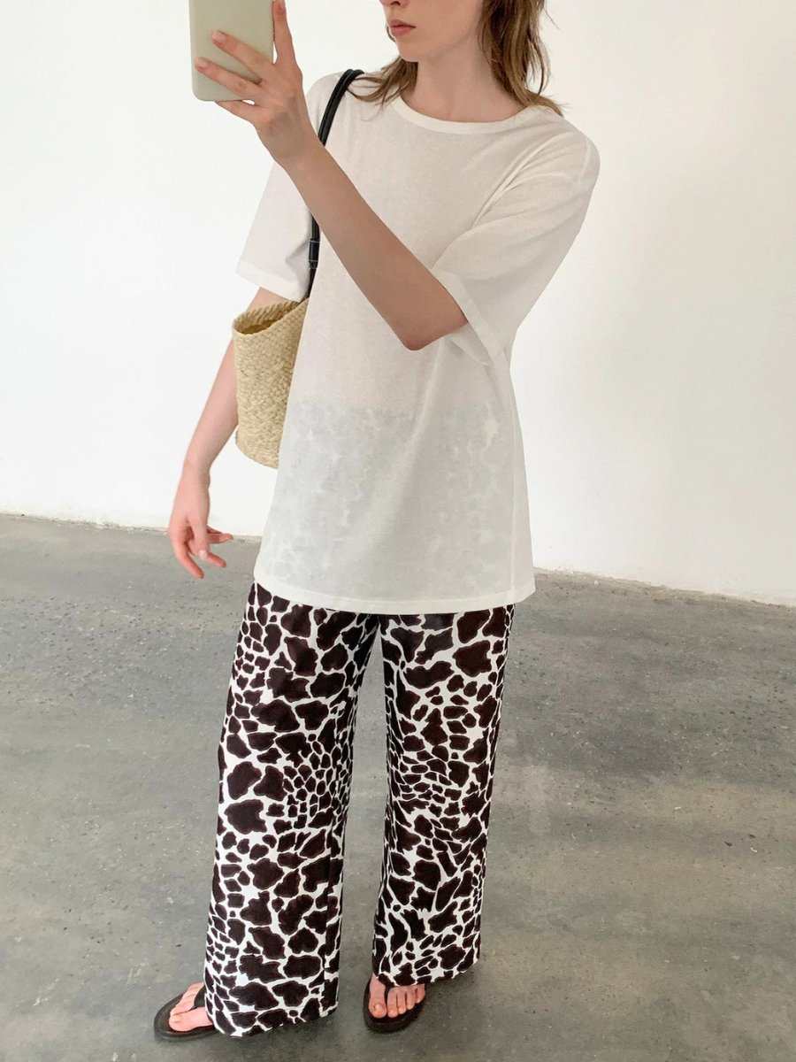 Abstract Print Easy Pants