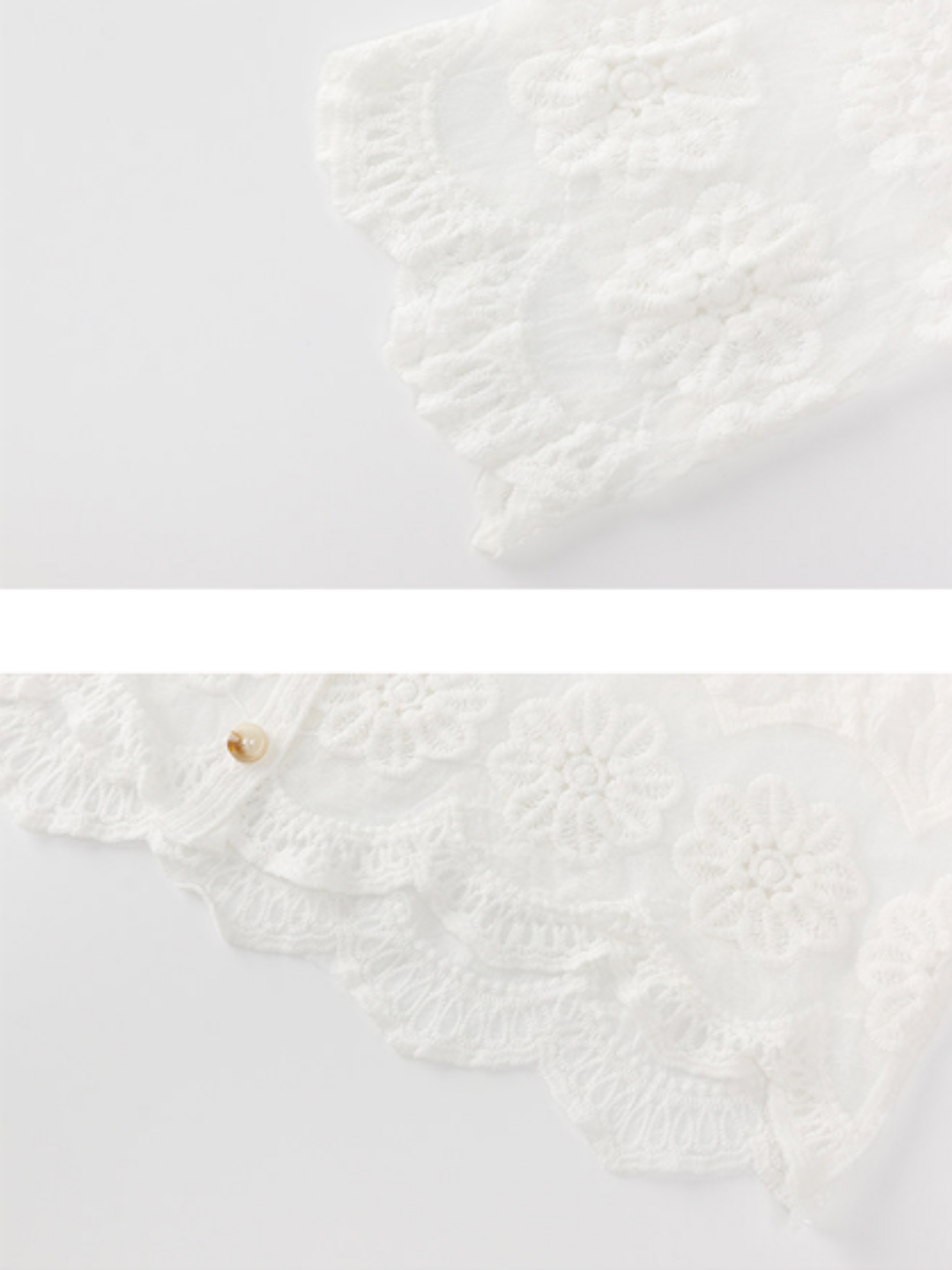 Sheer Floral Lace Cardigan Blouse