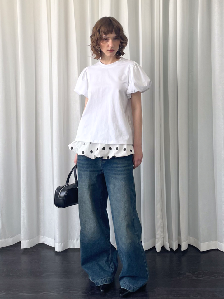 〈Pre Order〉【Loose Smell】Balloon Sleeve Design Tee