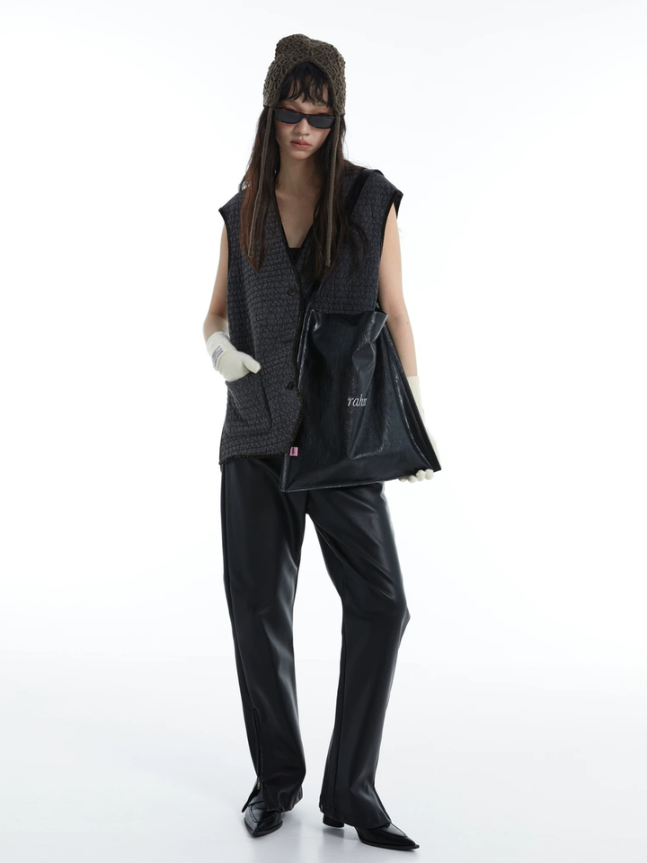 〈Pre Order〉【DIRTY SIX】Flat Leather Tote Bag