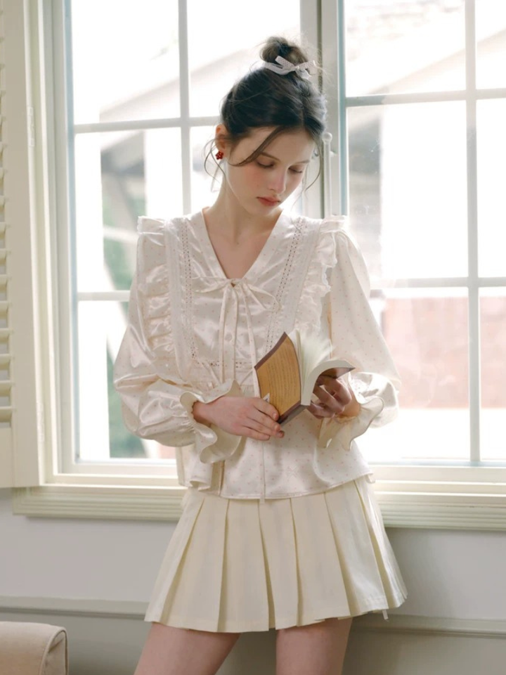 Satin Frill Detail Blouse