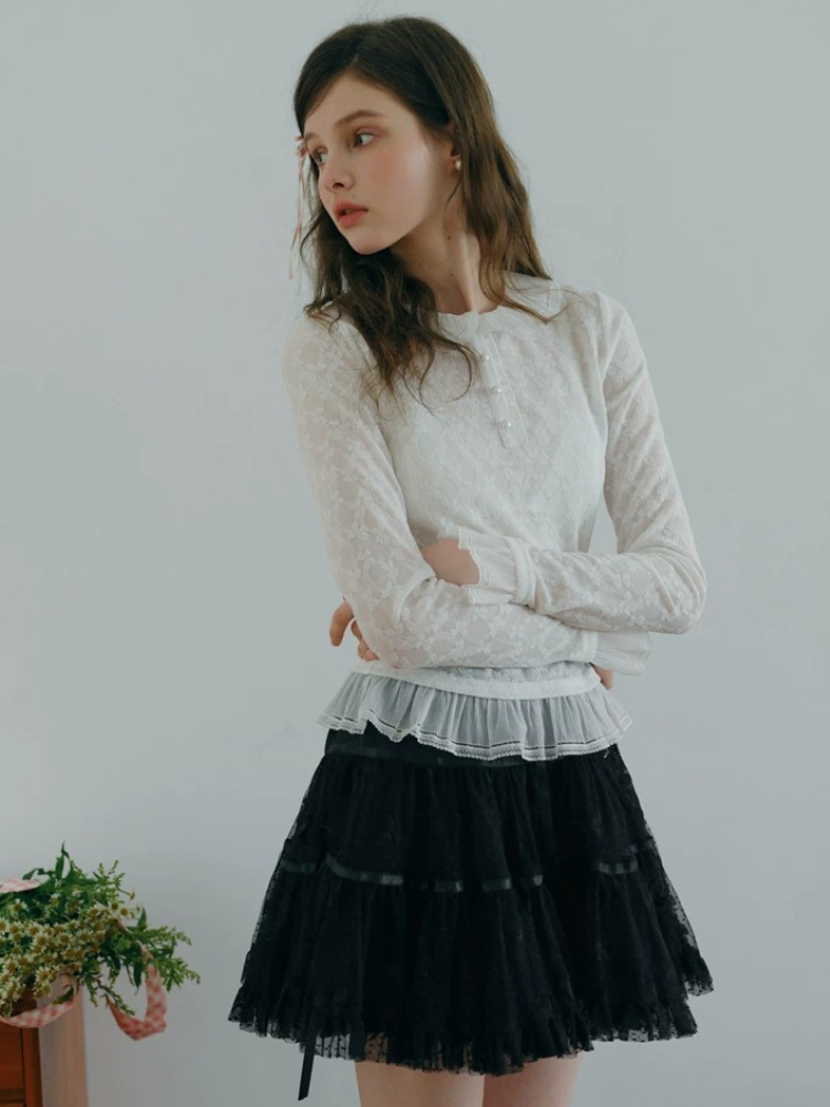 Textured Jacquard Knit Top