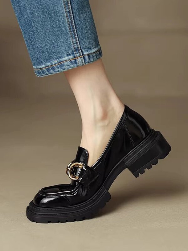 Gold Chain Chunky Loafers