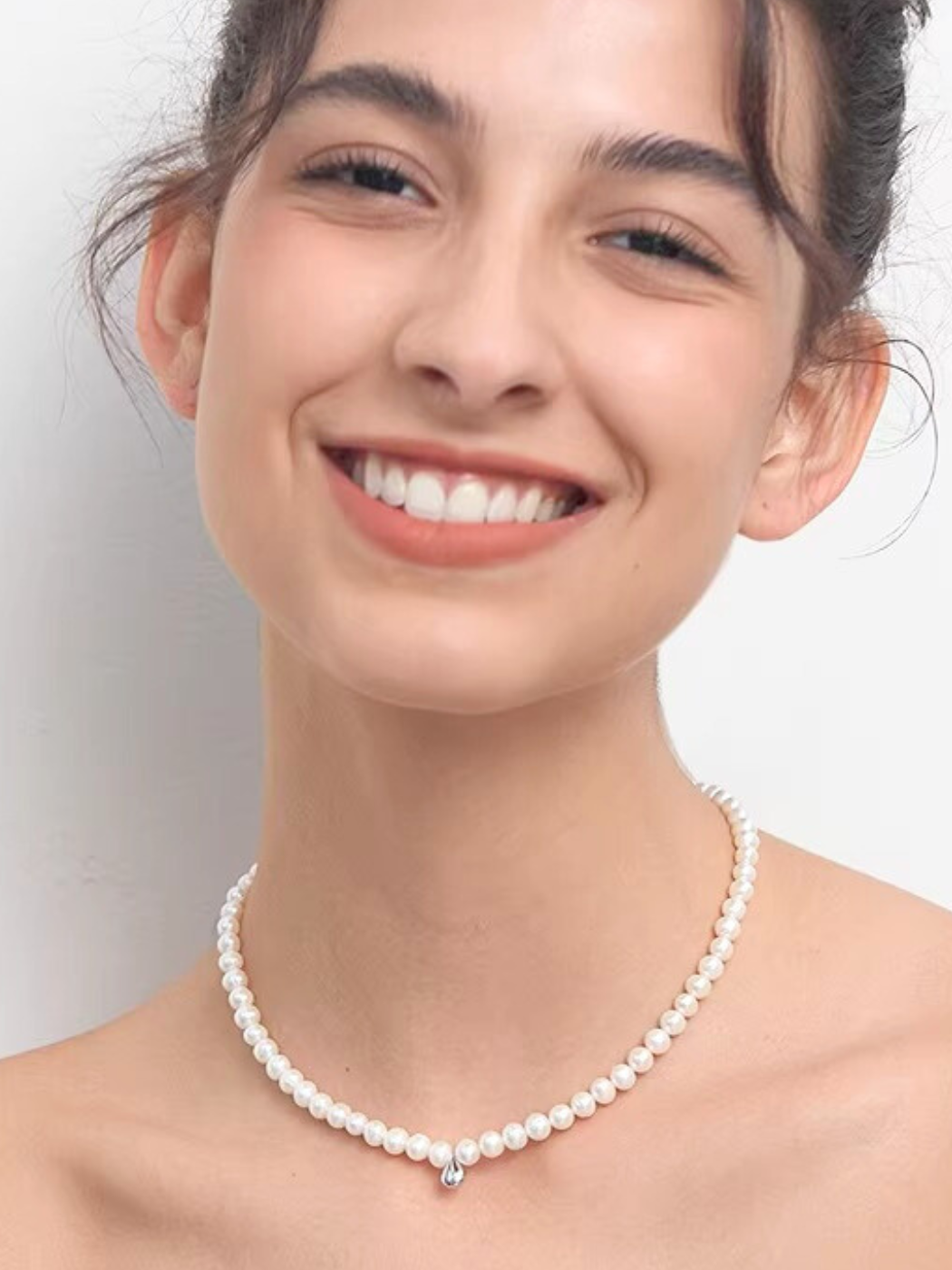 【EGO ACC】Teardrop Accent Freshwater Pearl Necklace
