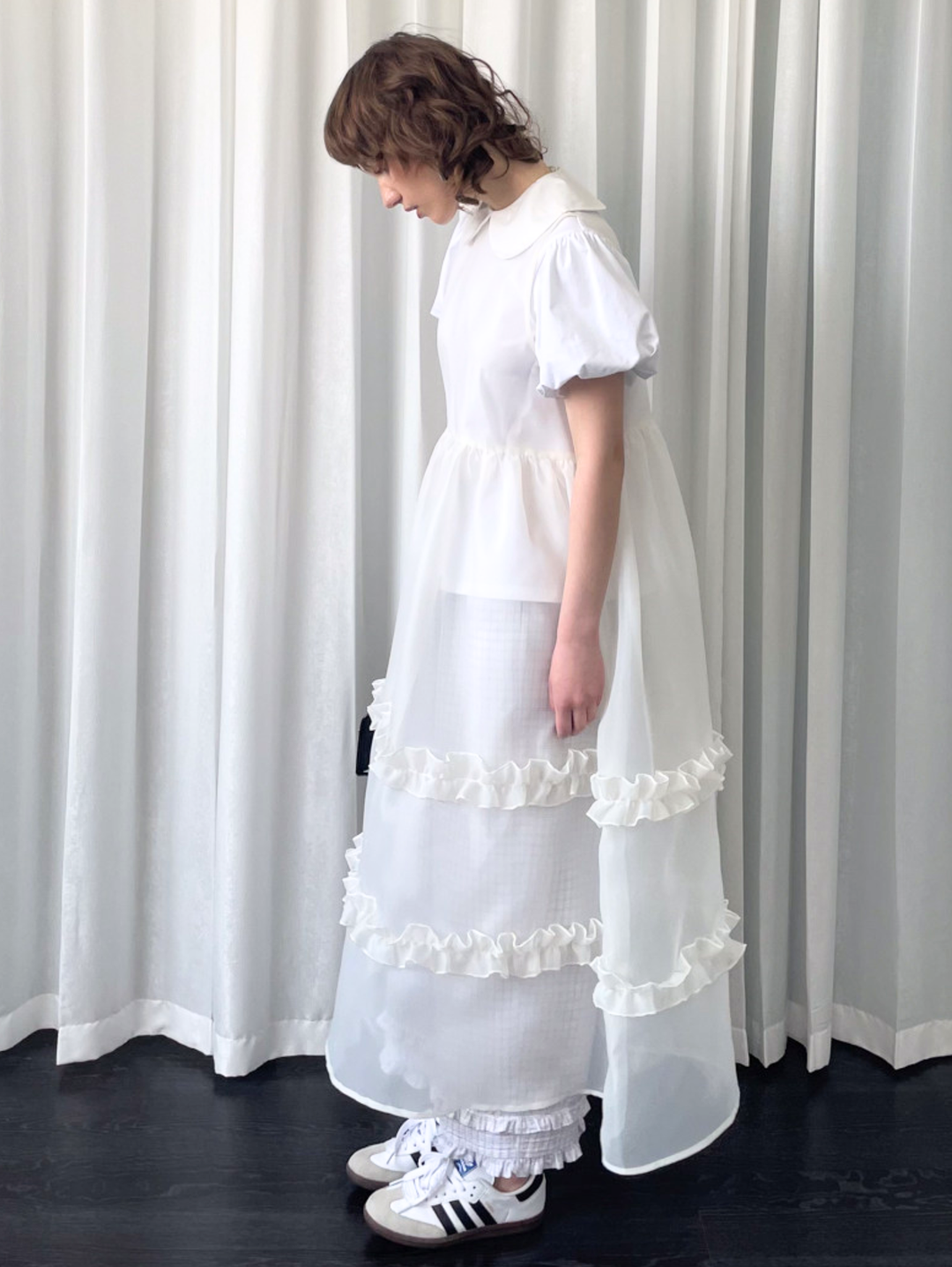 【Loose Smell】Sheer Frill Dress