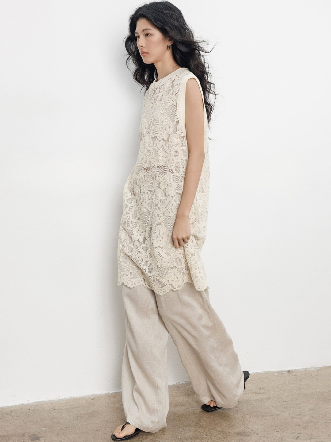 Floral Lace Layered Dress