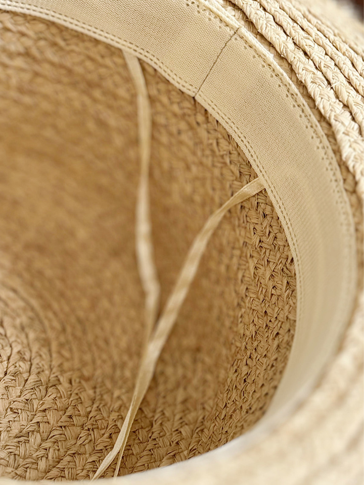 Lace Ribbon Raffia Straw Hat