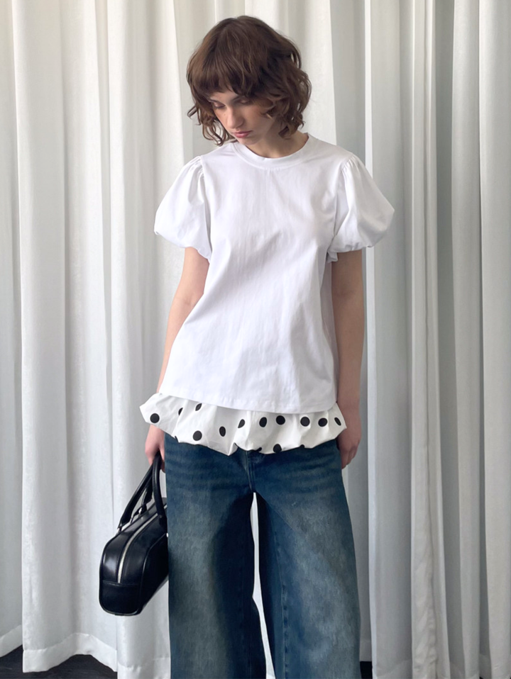 〈Pre Order〉【Loose Smell】Balloon Sleeve Design Tee