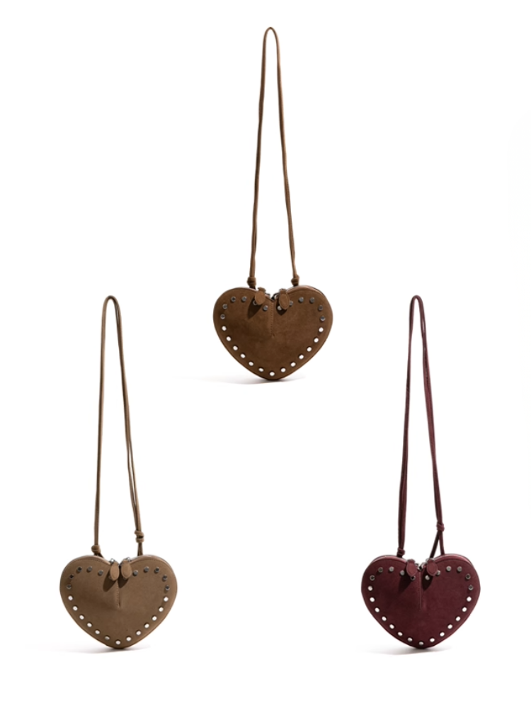 Studded Heart Mini Bag
