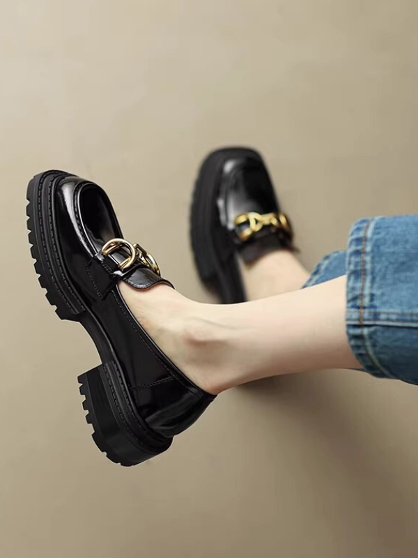 Gold Chain Chunky Loafers