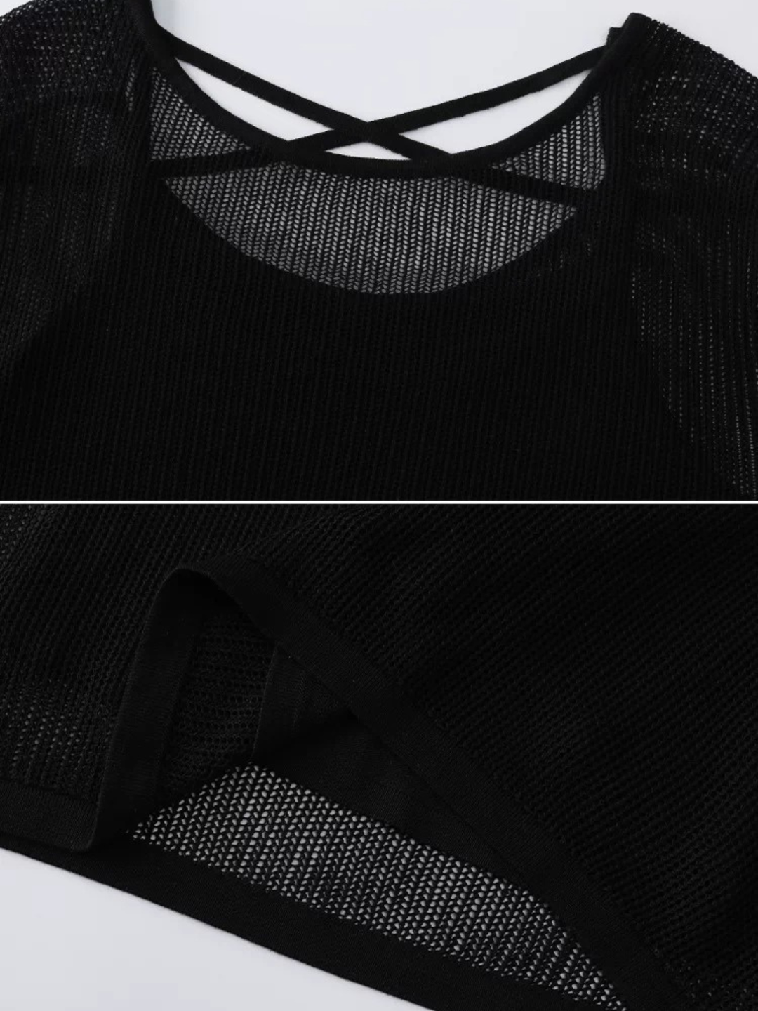 〈Pre order〉Back Cross Sheer Knit Set