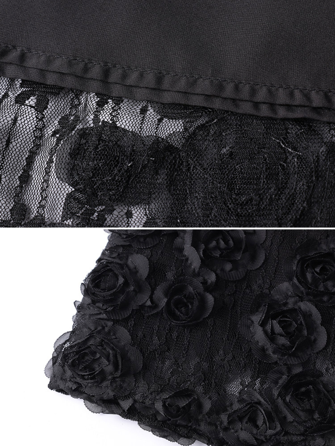 〈Pre order〉Noir Flower Lace Dress