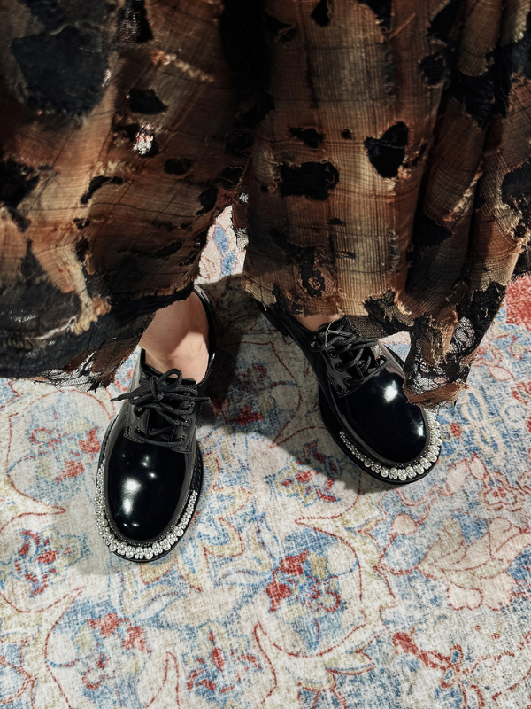 〈Pre Order〉Pearl Edge Lace-Up Shoes