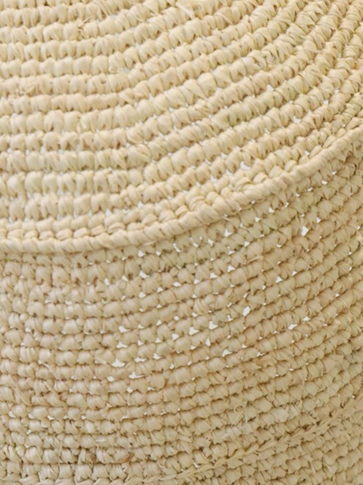 Natural Straw Ribbon Hat