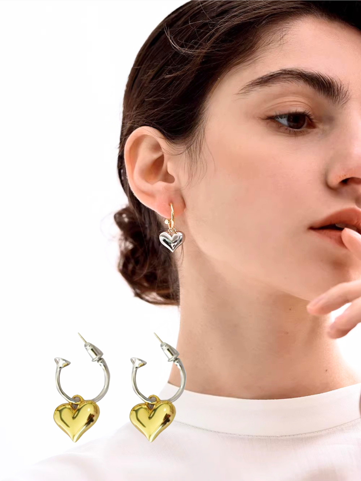 【EGO ACC】Heart Drop Hoop Pierce