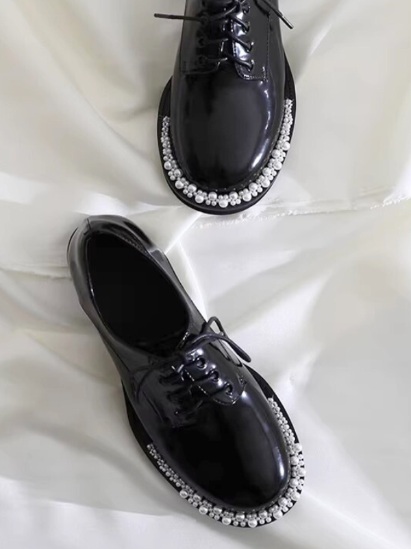 〈Pre Order〉Pearl Edge Lace-Up Shoes