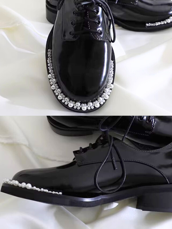 〈Pre Order〉Pearl Edge Lace-Up Shoes