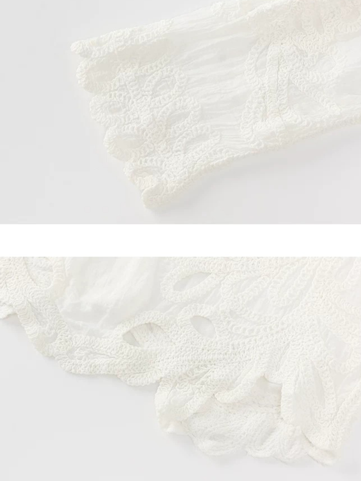 Loop Lace Sheer Blouse