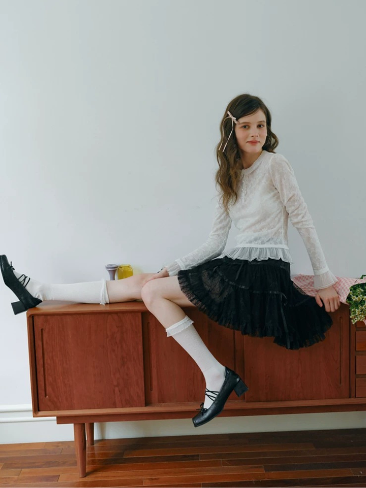Textured Jacquard Knit Top