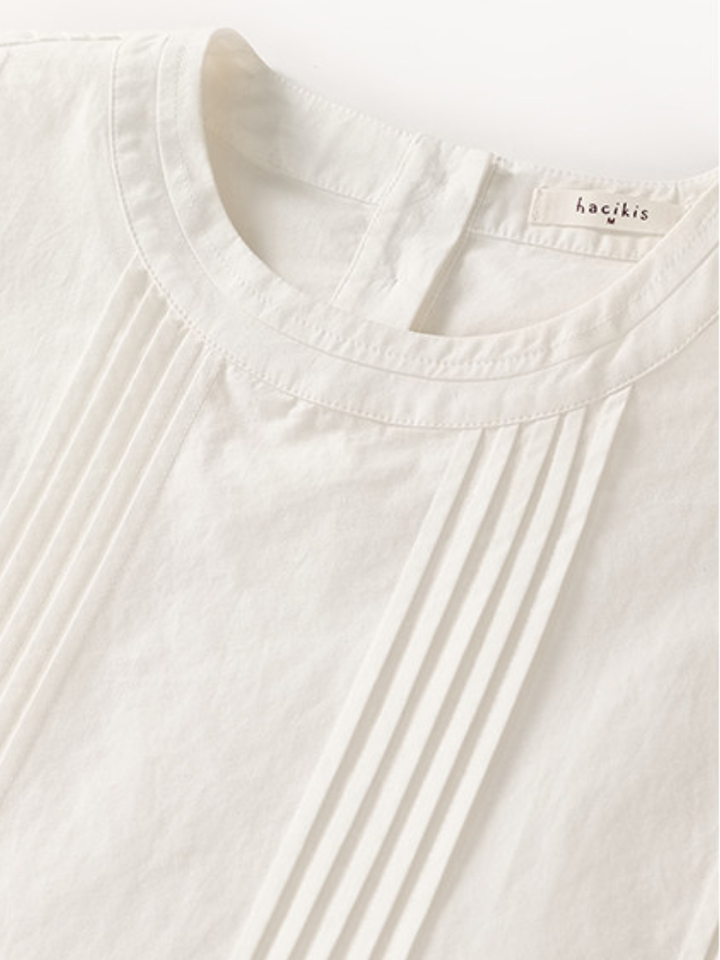 Pintuck Peplum Blouse
