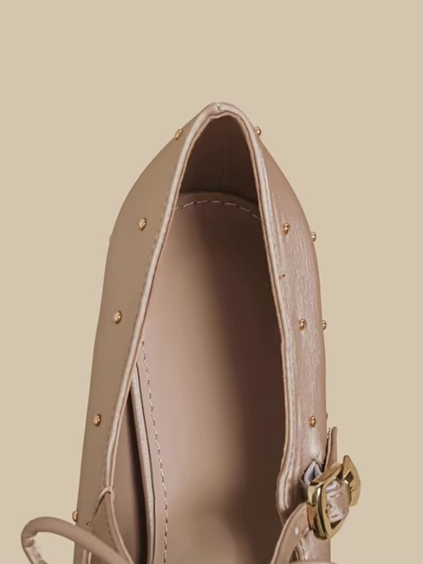 Studded Ribbon Strap Pumps