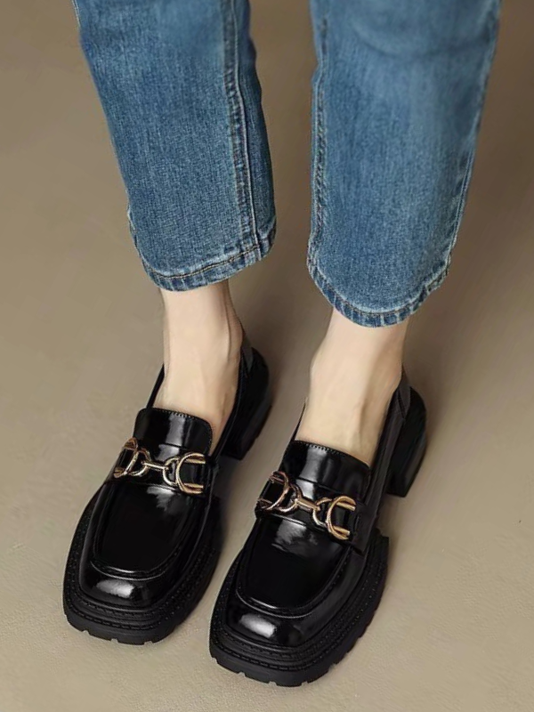 Gold Chain Chunky Loafers