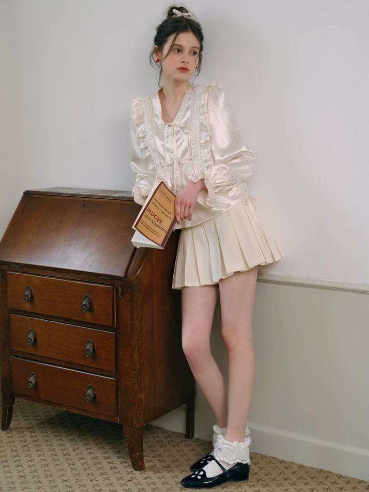 Satin Frill Detail Blouse