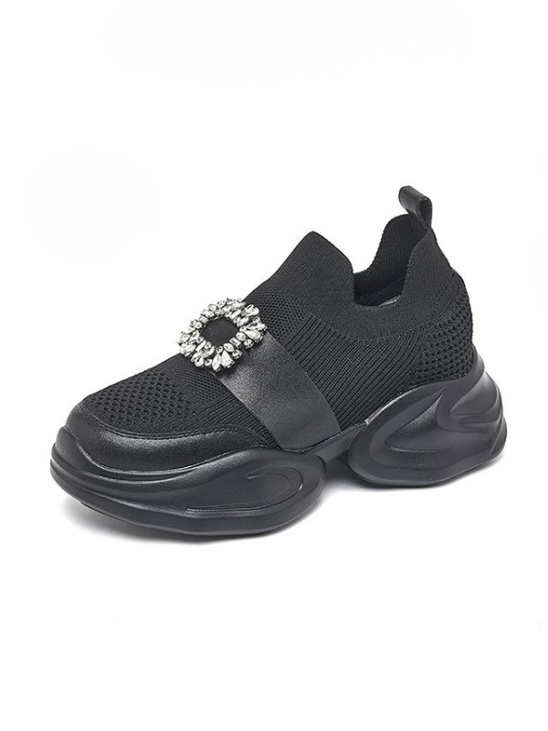 Ornament Buckle Slip-on Sneakers