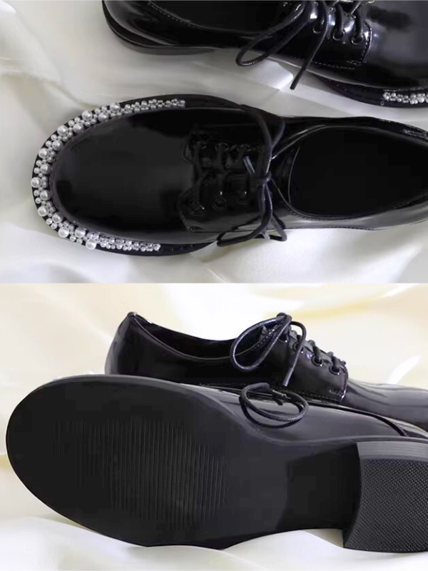 〈Pre Order〉Pearl Edge Lace-Up Shoes