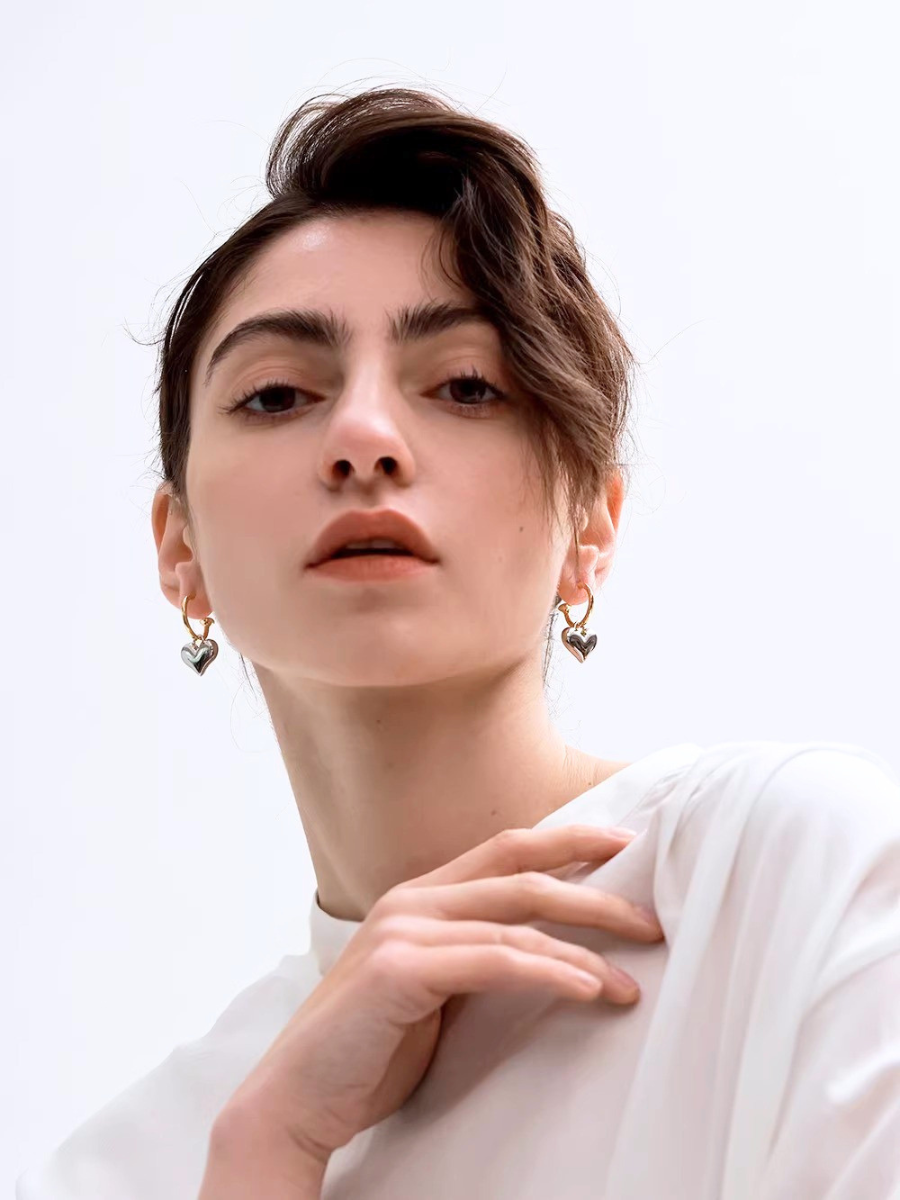 【EGO ACC】Heart Drop Hoop Pierce