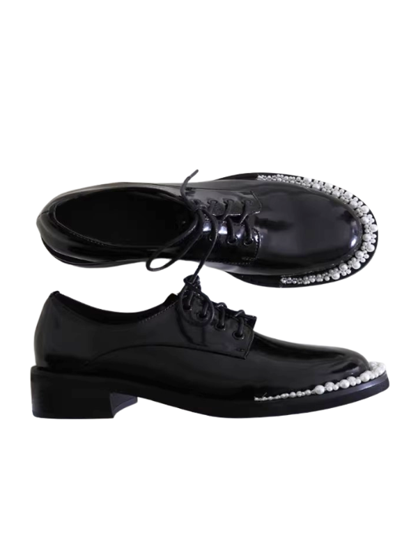 〈Pre Order〉Pearl Edge Lace-Up Shoes