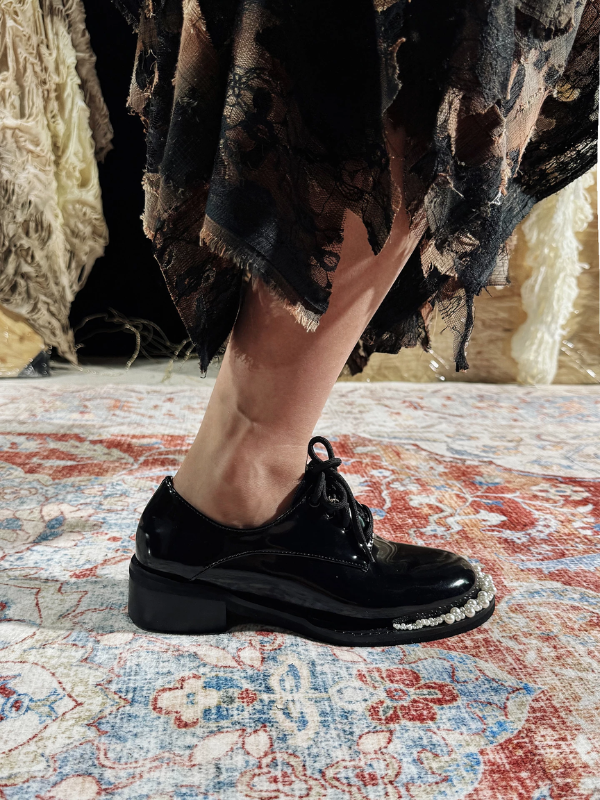 〈Pre Order〉Pearl Edge Lace-Up Shoes