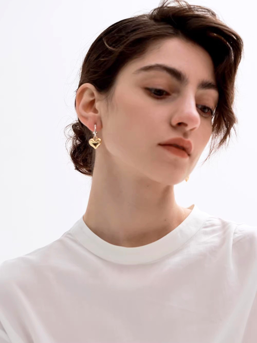 【EGO ACC】Heart Drop Hoop Pierce