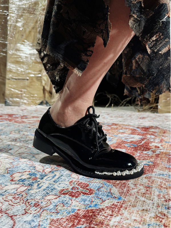 〈Pre Order〉Pearl Edge Lace-Up Shoes