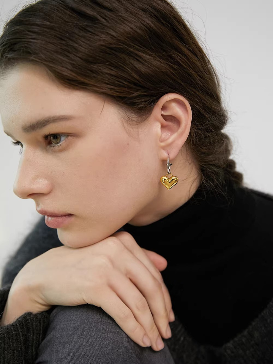 【EGO ACC】Heart Drop Hoop Pierce